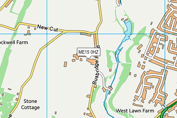 ME15 0HZ map - OS VectorMap District (Ordnance Survey)