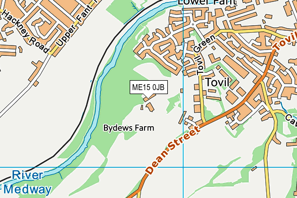 ME15 0JB map - OS VectorMap District (Ordnance Survey)