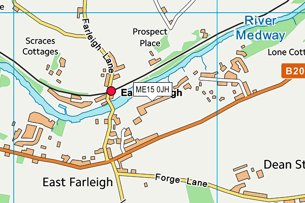 ME15 0JH map - OS VectorMap District (Ordnance Survey)