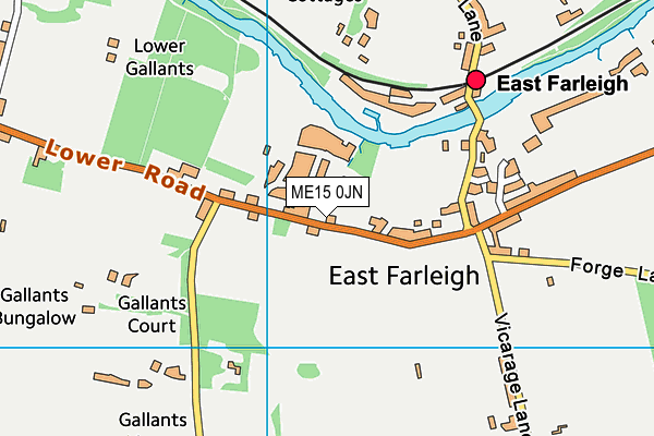 ME15 0JN map - OS VectorMap District (Ordnance Survey)