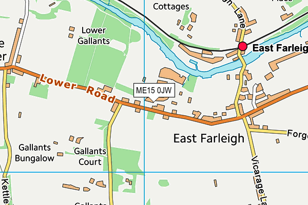 ME15 0JW map - OS VectorMap District (Ordnance Survey)