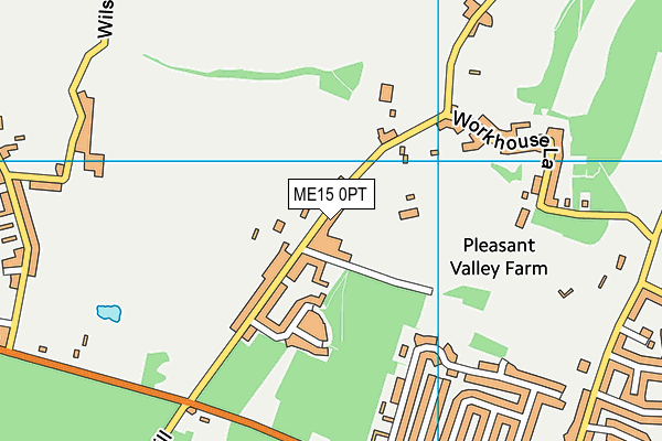 ME15 0PT map - OS VectorMap District (Ordnance Survey)