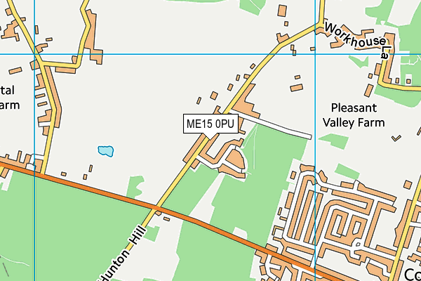 ME15 0PU map - OS VectorMap District (Ordnance Survey)