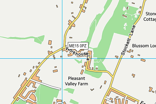 ME15 0PZ map - OS VectorMap District (Ordnance Survey)