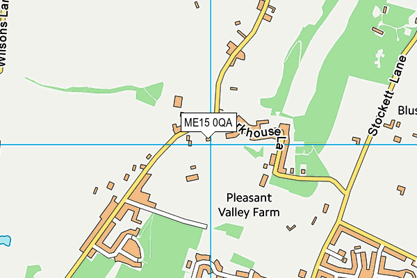 ME15 0QA map - OS VectorMap District (Ordnance Survey)