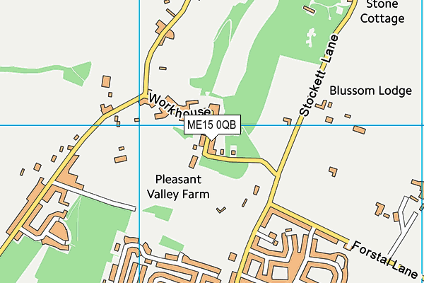 ME15 0QB map - OS VectorMap District (Ordnance Survey)