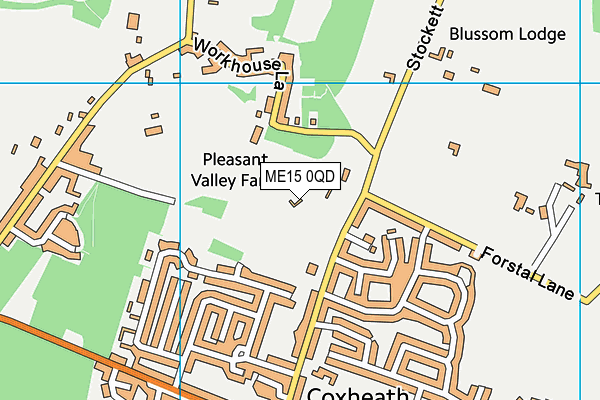 ME15 0QD map - OS VectorMap District (Ordnance Survey)