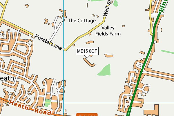 ME15 0QF map - OS VectorMap District (Ordnance Survey)