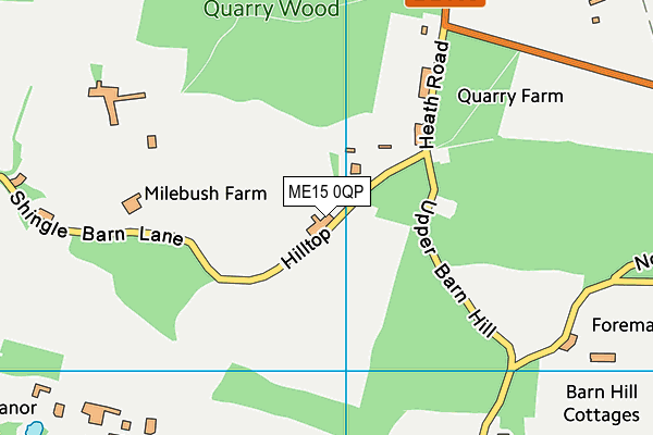 ME15 0QP map - OS VectorMap District (Ordnance Survey)