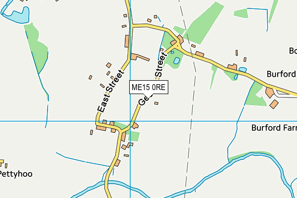 ME15 0RE map - OS VectorMap District (Ordnance Survey)