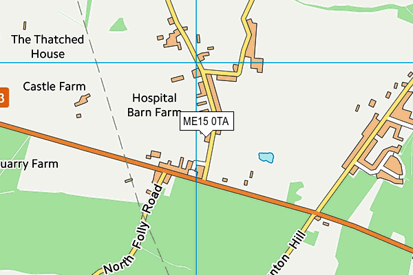ME15 0TA map - OS VectorMap District (Ordnance Survey)