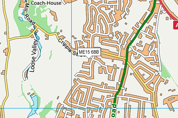 ME15 6BB map - OS VectorMap District (Ordnance Survey)