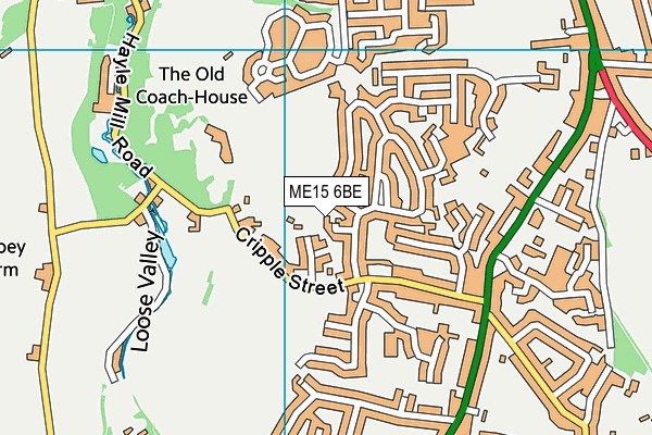 ME15 6BE map - OS VectorMap District (Ordnance Survey)