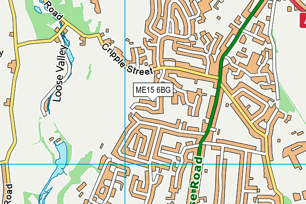 ME15 6BG map - OS VectorMap District (Ordnance Survey)