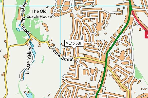 ME15 6BH map - OS VectorMap District (Ordnance Survey)