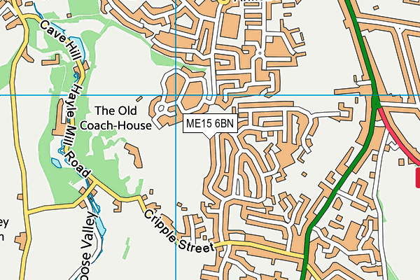 ME15 6BN map - OS VectorMap District (Ordnance Survey)