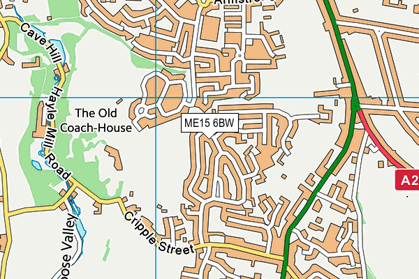 ME15 6BW map - OS VectorMap District (Ordnance Survey)