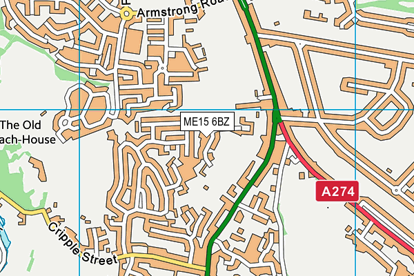 ME15 6BZ map - OS VectorMap District (Ordnance Survey)