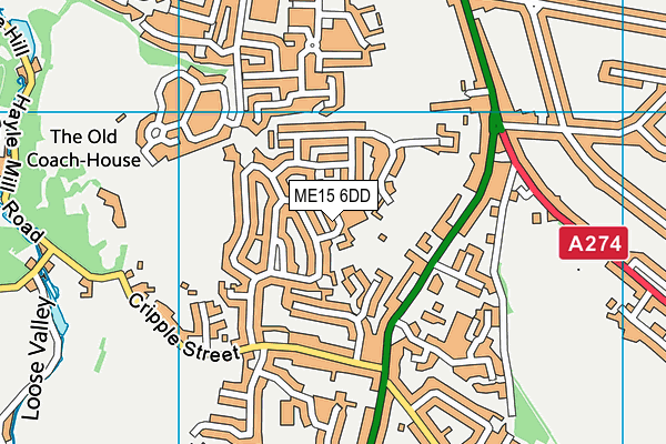 ME15 6DD map - OS VectorMap District (Ordnance Survey)