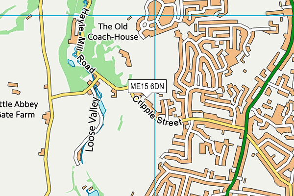 ME15 6DN map - OS VectorMap District (Ordnance Survey)