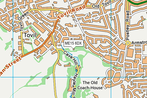 ME15 6DX map - OS VectorMap District (Ordnance Survey)