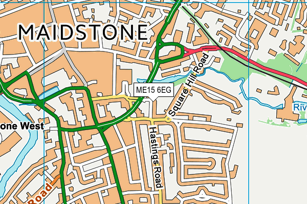 ME15 6EG map - OS VectorMap District (Ordnance Survey)