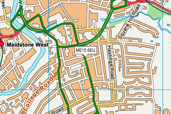 ME15 6EU map - OS VectorMap District (Ordnance Survey)