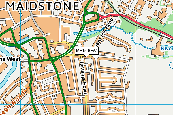 ME15 6EW map - OS VectorMap District (Ordnance Survey)