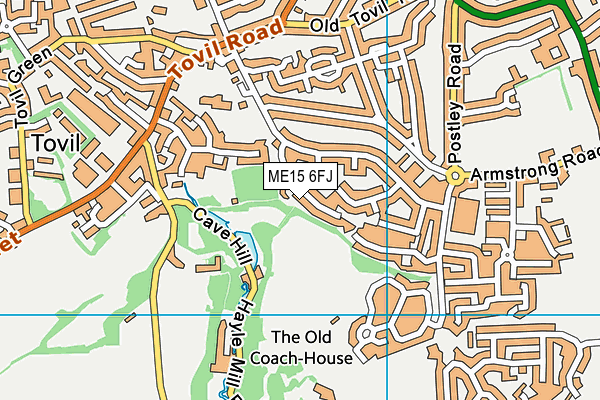 ME15 6FJ map - OS VectorMap District (Ordnance Survey)