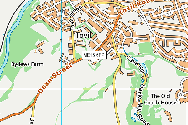 ME15 6FP map - OS VectorMap District (Ordnance Survey)