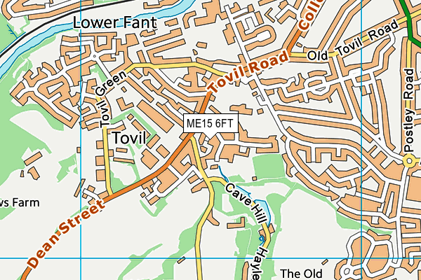 ME15 6FT map - OS VectorMap District (Ordnance Survey)