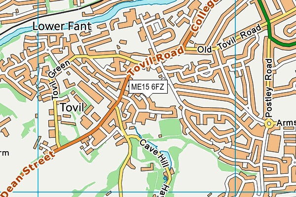 ME15 6FZ map - OS VectorMap District (Ordnance Survey)