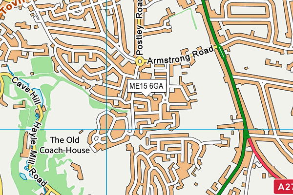 ME15 6GA map - OS VectorMap District (Ordnance Survey)