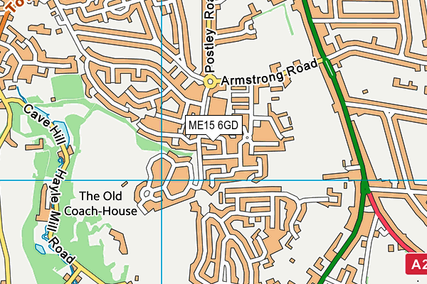 ME15 6GD map - OS VectorMap District (Ordnance Survey)