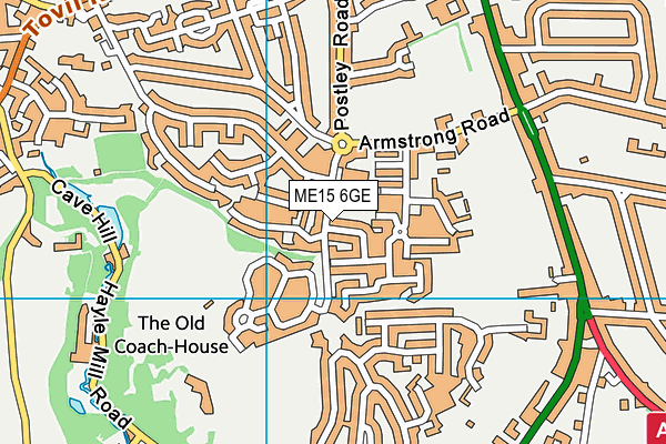 ME15 6GE map - OS VectorMap District (Ordnance Survey)