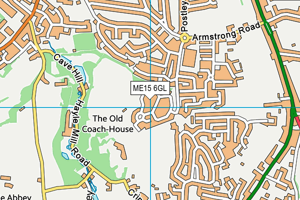ME15 6GL map - OS VectorMap District (Ordnance Survey)