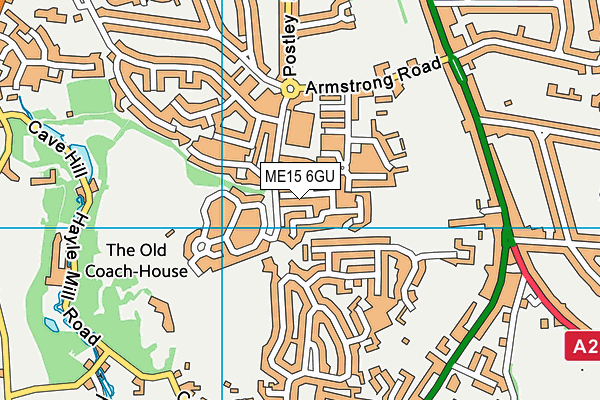 ME15 6GU map - OS VectorMap District (Ordnance Survey)