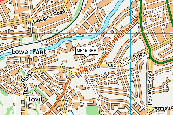 ME15 6HB map - OS VectorMap District (Ordnance Survey)