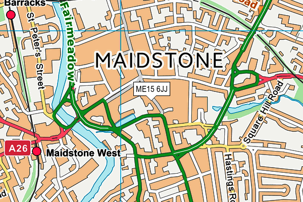 ME15 6JJ map - OS VectorMap District (Ordnance Survey)