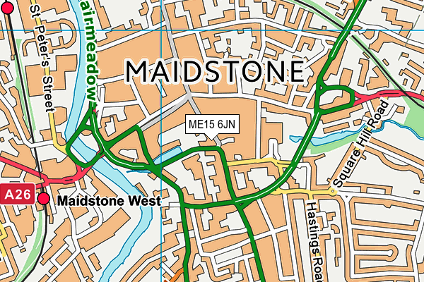 ME15 6JN map - OS VectorMap District (Ordnance Survey)