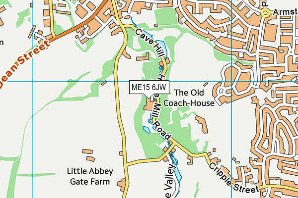 ME15 6JW map - OS VectorMap District (Ordnance Survey)