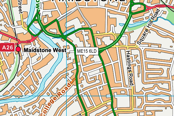 ME15 6LD map - OS VectorMap District (Ordnance Survey)