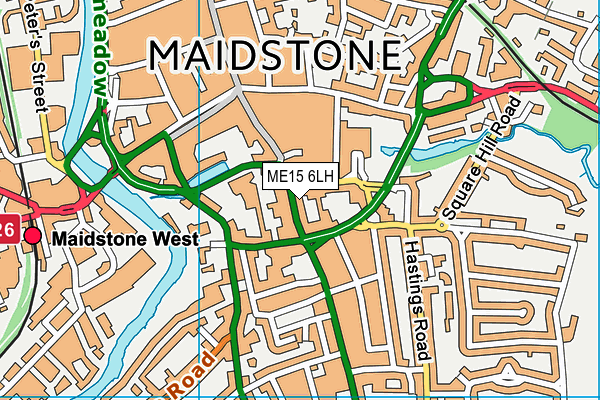 ME15 6LH map - OS VectorMap District (Ordnance Survey)