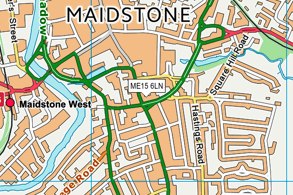 ME15 6LN map - OS VectorMap District (Ordnance Survey)