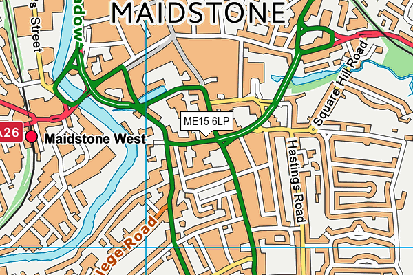 ME15 6LP map - OS VectorMap District (Ordnance Survey)