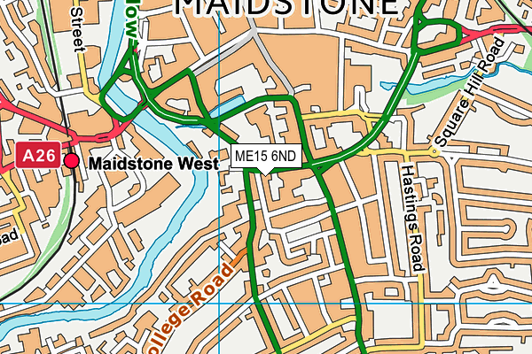 ME15 6ND map - OS VectorMap District (Ordnance Survey)