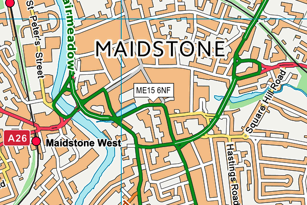 ME15 6NF map - OS VectorMap District (Ordnance Survey)