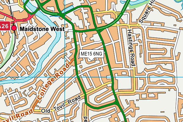 ME15 6NG map - OS VectorMap District (Ordnance Survey)