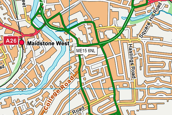 ME15 6NL map - OS VectorMap District (Ordnance Survey)