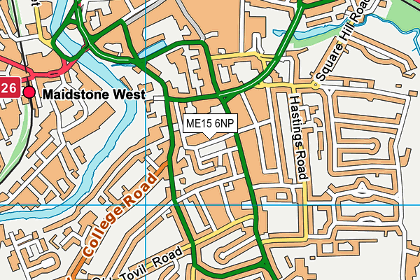 ME15 6NP map - OS VectorMap District (Ordnance Survey)